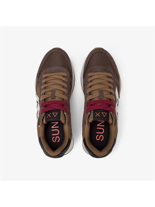 Sneaker Jaki Bicolor in nylon e suede marrone SUN 68 | Z45114/08